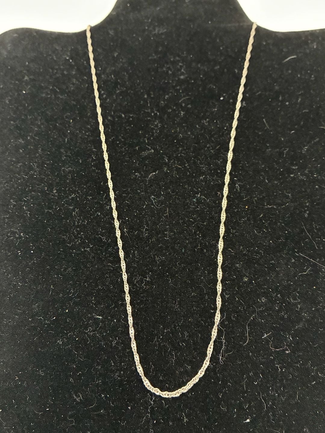 Vintage 925 Sterling Silver Italian Rope Chain Necklace